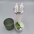 Dual Chamber Acrylic 50ml Botol Pengap Kosong Kemasan Kosmetik Perawatan Kulit