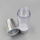 Clear Silver Vacuum 50ml Botol Pompa Pengap Wadah Krim Kosmetik